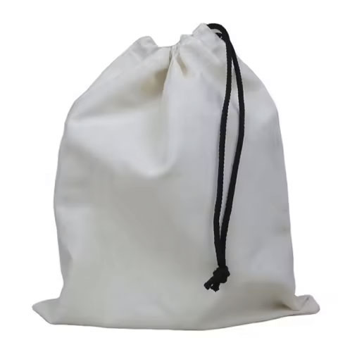 Custom Logo Double Shopping Pouch Canvas Drawstring Bag Organic Cotton Muslin Dust Handbag Shoe Cover Silkscreen Promotion - Color: Multiple Options Available