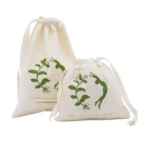 Custom Double String Drawstring Soap Bag Cotton Pouch with Washable Fabric for Jewelry Storage Premium Promotional Bags