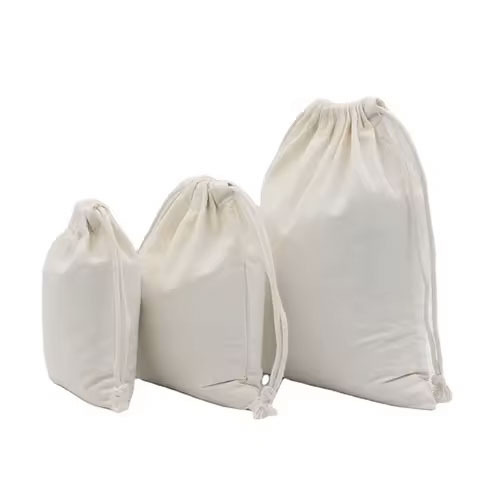 2025 Custom Promotion Cotton Drawstring Bags Wholesale Small Cloth Bags AffordableCanvas Cotton Fabric