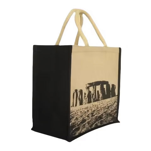 Custom Printed Eco-Friendly Reusable Jute Shopping Tote Bag Large Natural Burlap Handbag Washable Promotional Bags - Color: Multiple Options Available