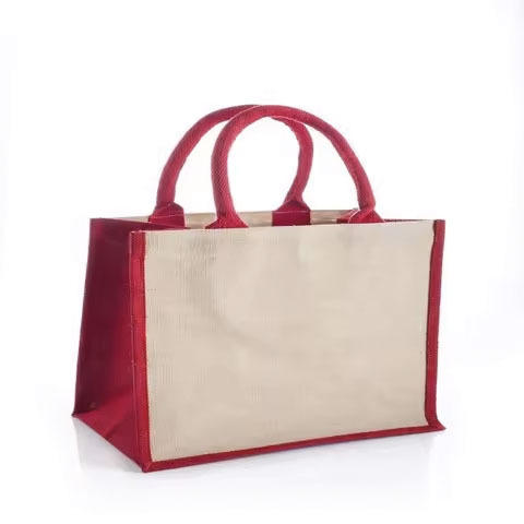 2025 Hot Sale Washable Jute Tote Bags Customizable Fashion Beach Wedding Bag for Women Ladies Handbags