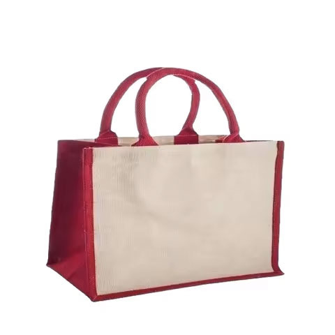 Eco-friendly Large Capacity Waterproof Jute Tote Bag Washable Beach Shoulder Travel Storage Shopping Bags