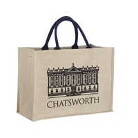 Custom Manufacturers Natural Grocery Shopping Hessian Bags Beach Handbags Jute Gunny Tote Bag Blank Burlap Tote Promotions - Color: Multiple Options Available