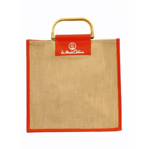 Wholesale Natural Burlap Reusable Grocery Shopping Tote Jute Bag For Bridesmaids Online Elegant Online Packing - Color: Multiple Options Available