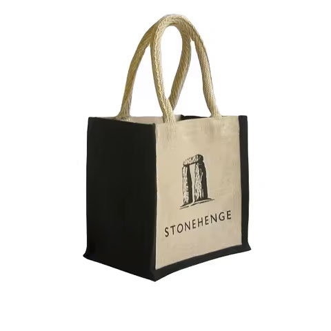 Customized Logo Printed Jute Bag Reusable Grocery Gift Packaging Shopping Drawstring Tote Bag Jute Bag - Color: Multiple Options Available