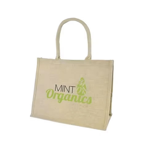 Customized Logo Print Eco-Friendly Juco Cotton And Jute Gift Bags Promotional Print Promotional Eco-Juco Bags - Color: Multiple Options Available