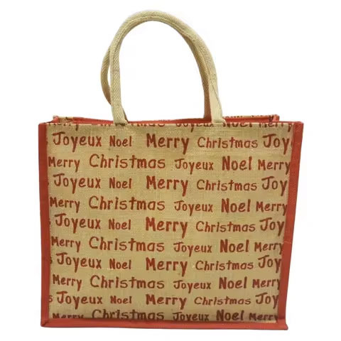 Hot Sale Customized Jute Burlap Tote Bag Washable Cotton Fabric Gift Packaging for Shopping or Beach Use