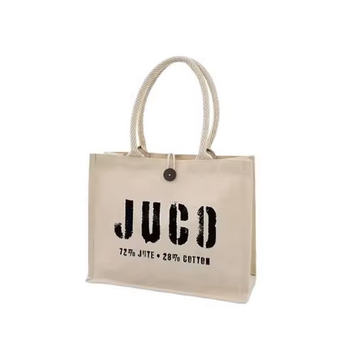 Juco Logo Printed Eco-Friendly Promotional Shopping Bags For Daily Use Carry Milk Grocery Fruits & Vegetables - Color: Multiple Options Available