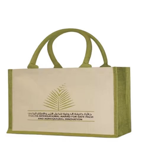 Designer Juco Promotional Bags Wholesale Printed Foldable Jute With Zip for Everyday Shopping Bag for Diwali Gifting