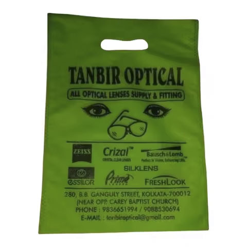 D Cut Non Woven Bags with Letter Pattern Type