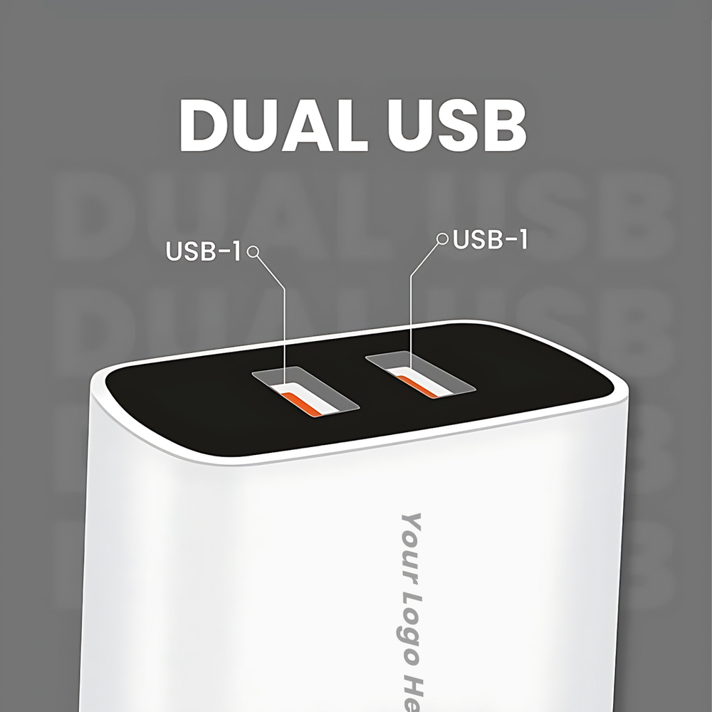 Dual Port Mobile Stand Charger  Fast USB Wall Adapter with Built-In Phone Holder (C 085)