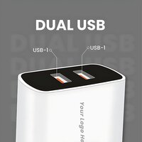 Dual Port Mobile Stand Charger  Fast USB Wall Adapter with Built-In Phone Holder (C 085)