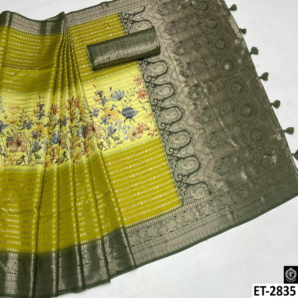 Floral Zari Saree