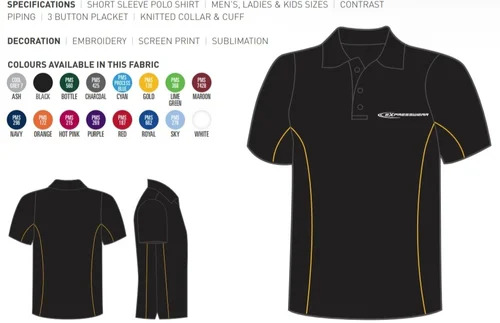 200 GSM Polyester Sublimation Sports T Shirt