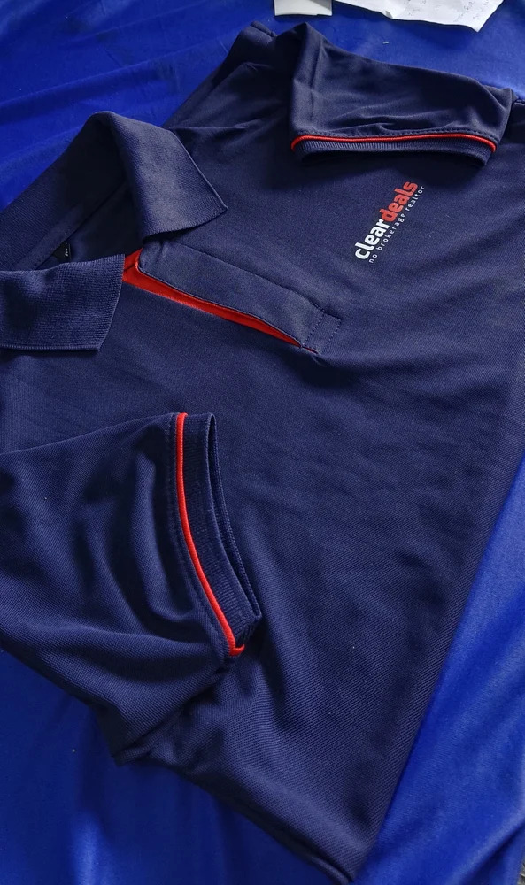 200 GSM Blue Cotton Men T Shirt