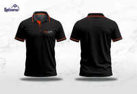 180 GSM Black Cotton Men T Shirt