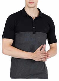 180 GSM Black Cotton Men T Shirt