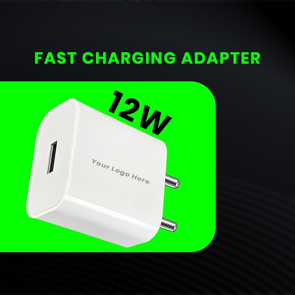 12W Fast Charging Adapter Single USB Port Wall Charger For Android, IPhone & More. (C 123)
