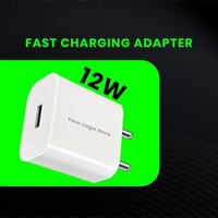 12w Fast Charging Adapter Single Usb Port Wall Charger For Android, Iphone & More. (c 123)