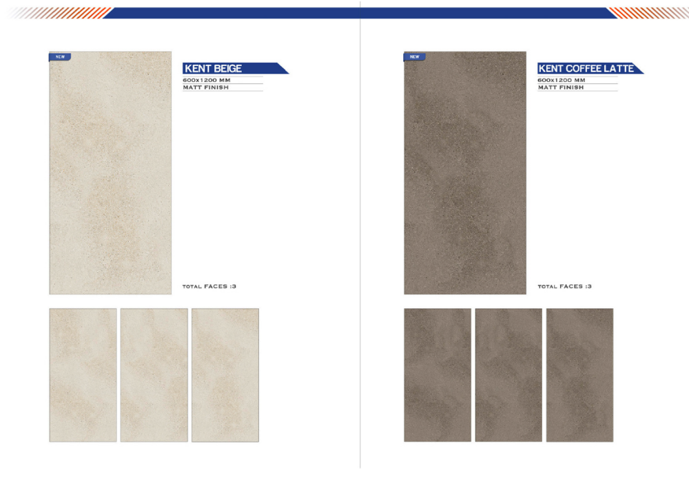 Polished floor tiles