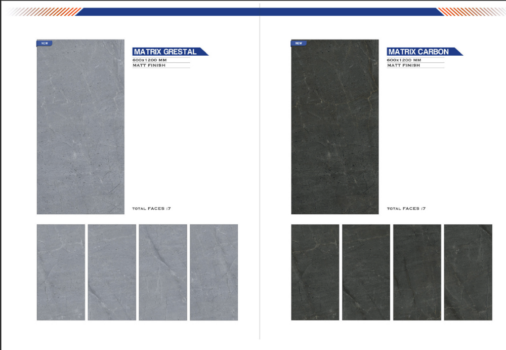 Polished floor tiles