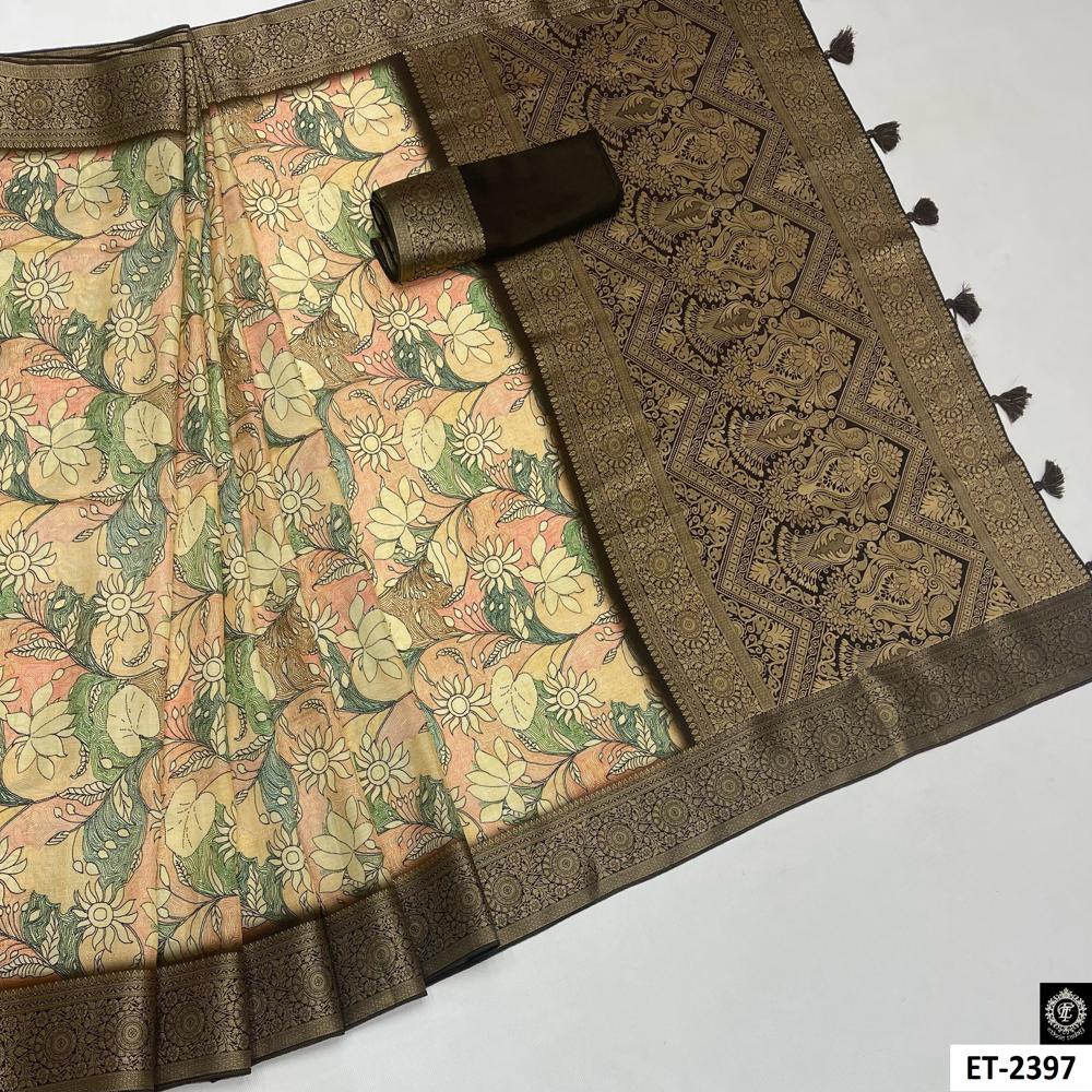 MULTICOLOR FLOWERS SAREE