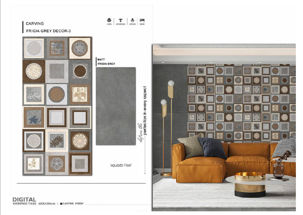 Large format floor tiles