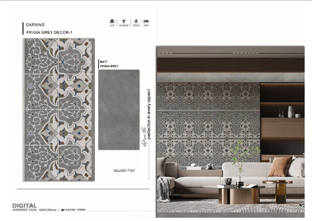 Large format floor tiles
