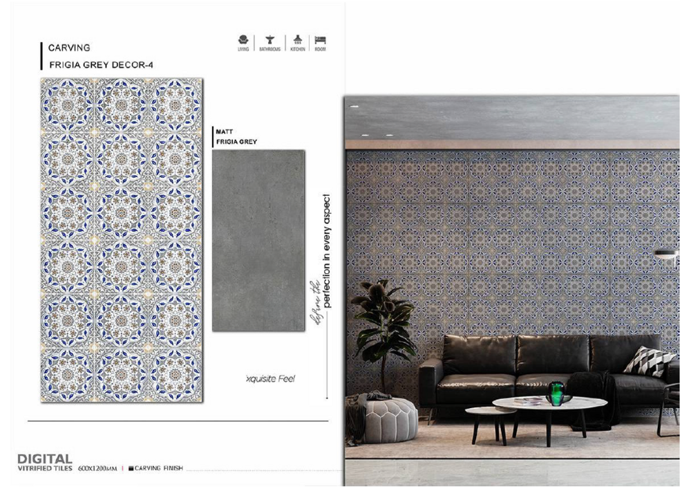 Large format floor tiles