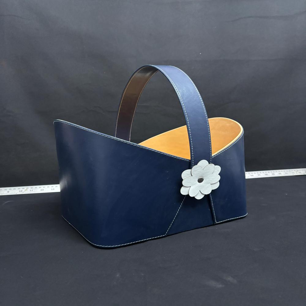Leather basket