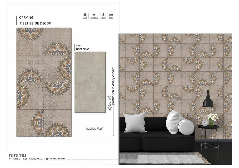 Granite floor tiles