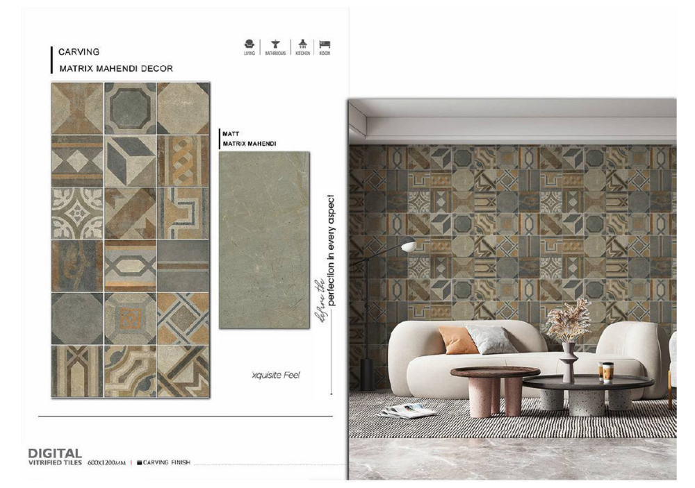 Granite floor tiles