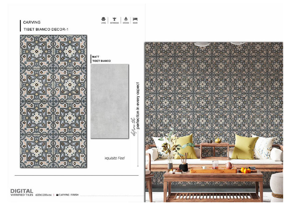 Granite floor tiles