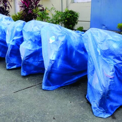 Silpaulin Two Wheeler Cover - Color: Blue