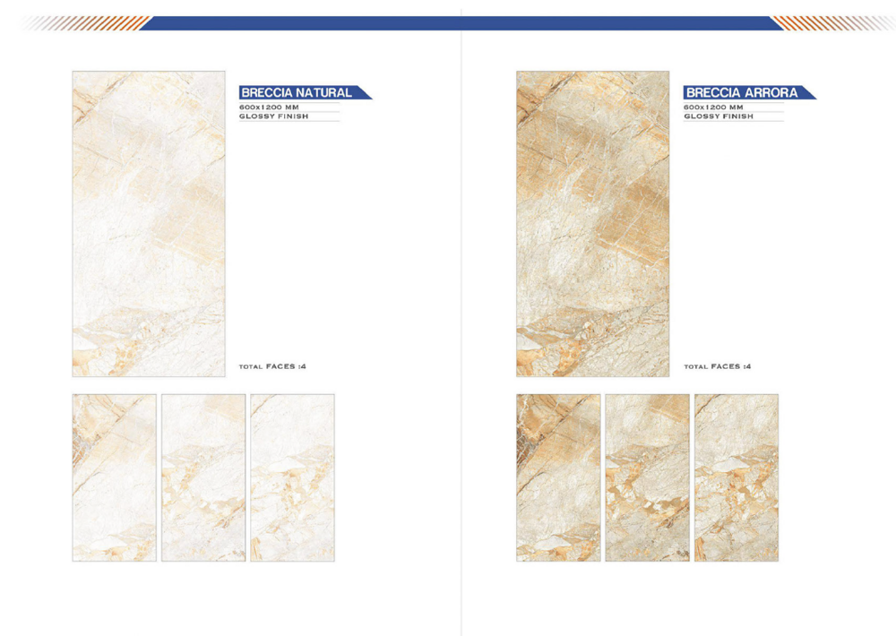 Glazed floor tiles