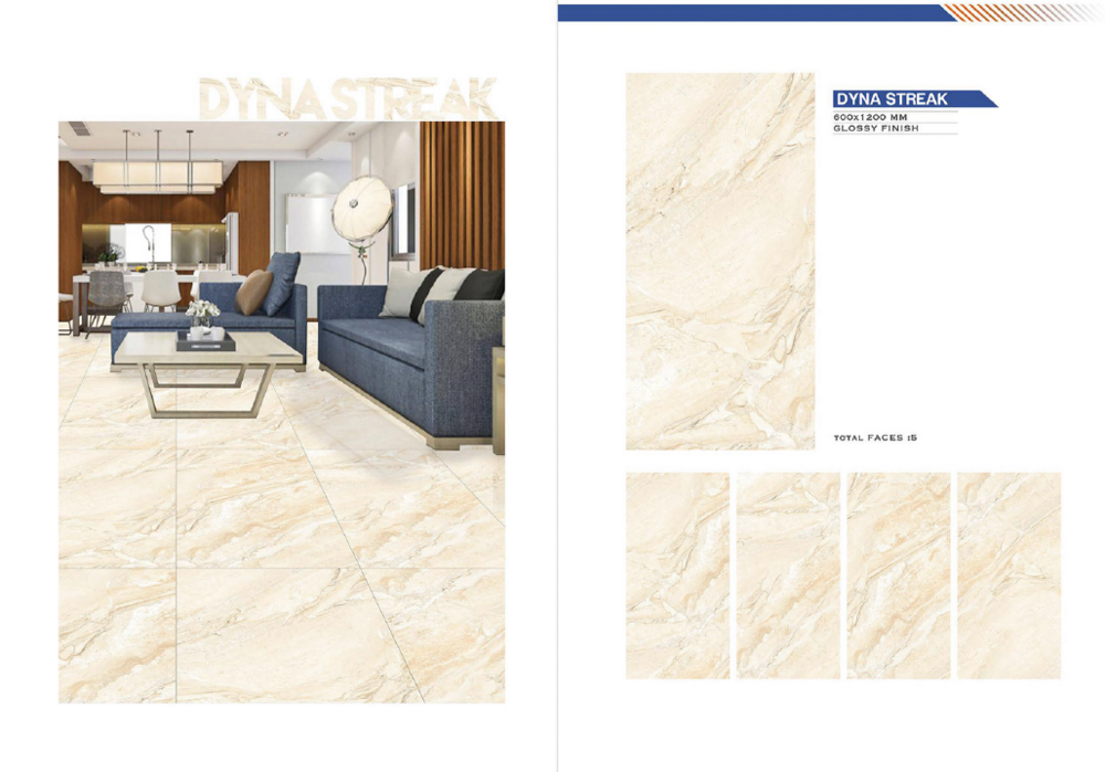 Natural stone floor tiles