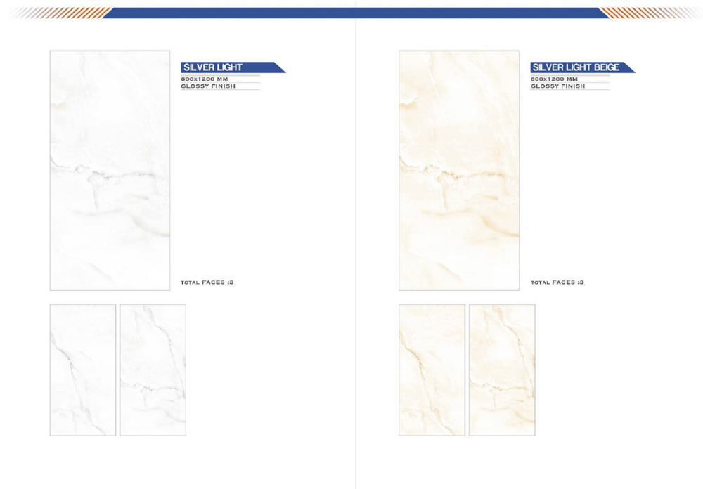Stone effect floor tiles