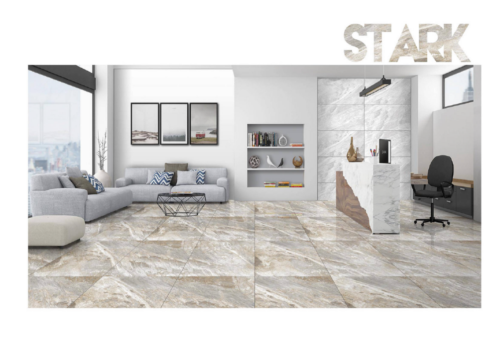 Marble floor tiles