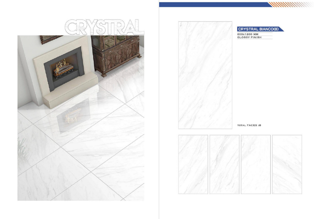 Marble floor tiles