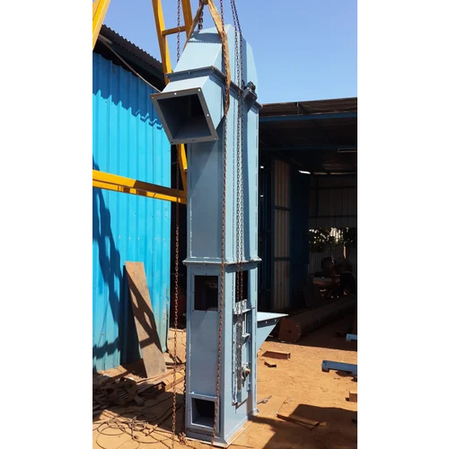 Ms Bucket Elevator - Mild Steel, Adjustable Lift Height, Load Capacity Varies, Chain Conveyor Structure, 440 Volt, 100 To 10000 Kg, 30 To 60â°c Operating Temp