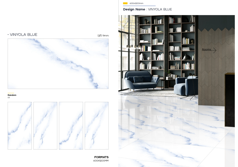 Floor Ceramic Tiles - Size: 600 X 1200mm