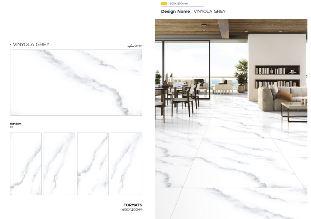 Floor Ceramic Tiles - Size: 600 X 1200mm