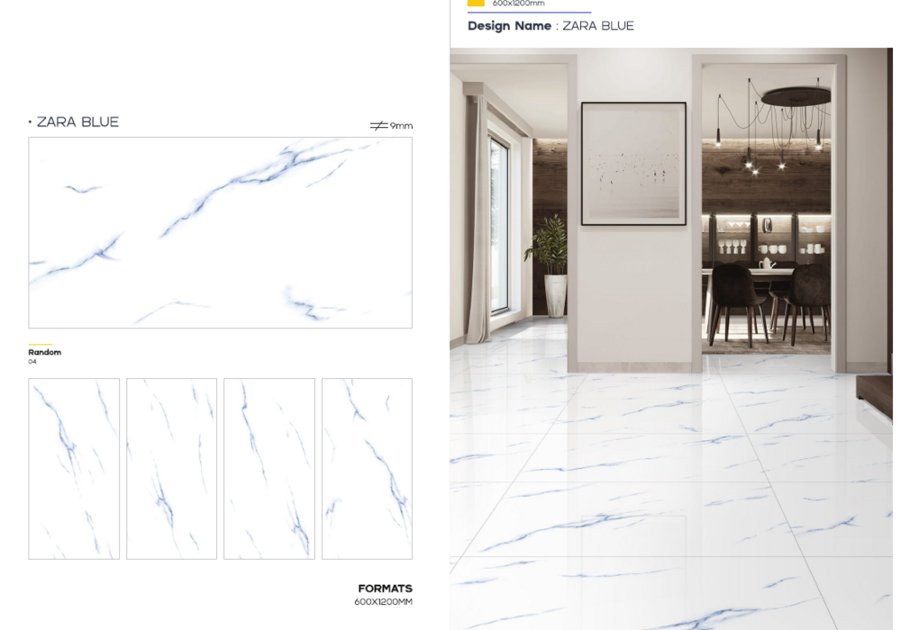Floor Ceramic Tiles - Size: 600 X 1200mm