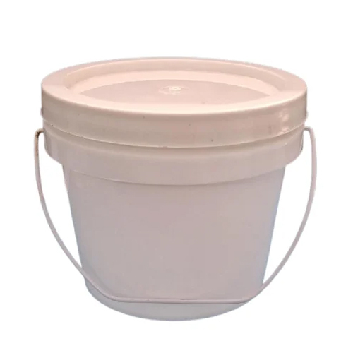 2 KG White Plastic Paint Bucket With Handle