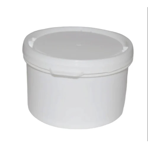 500 ML White Plastic Round Containers