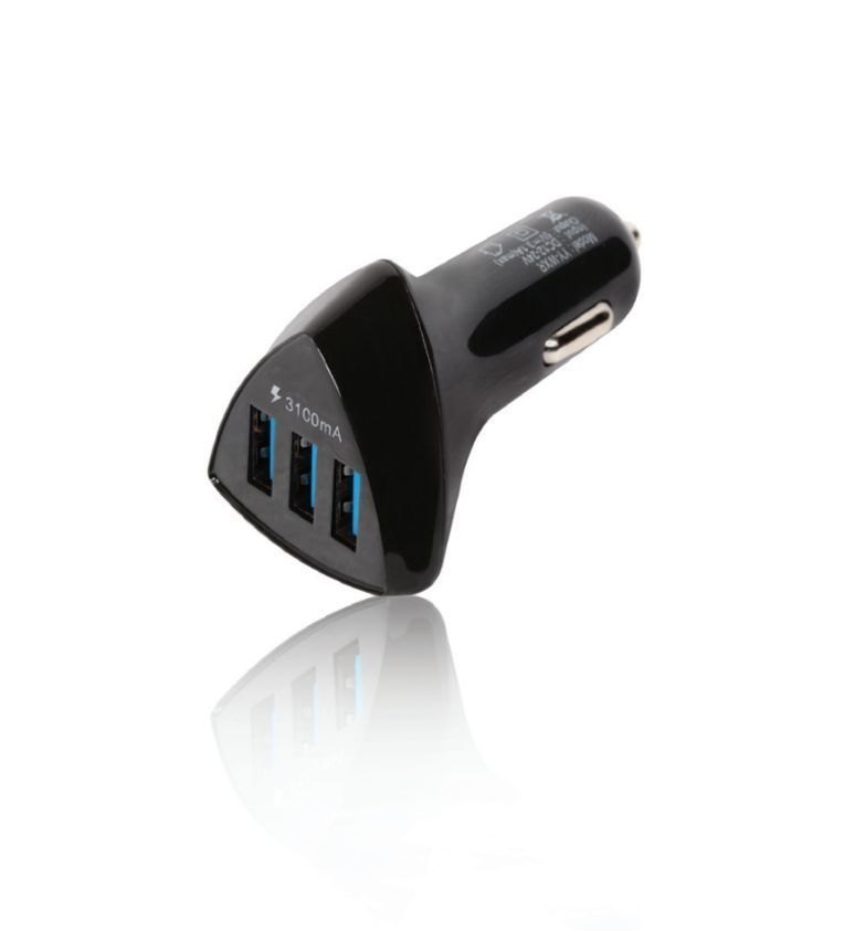 Car Charger 3-Port Fast Charging Adapter for All Smartphones & Devices 3.6A Output (C 035)