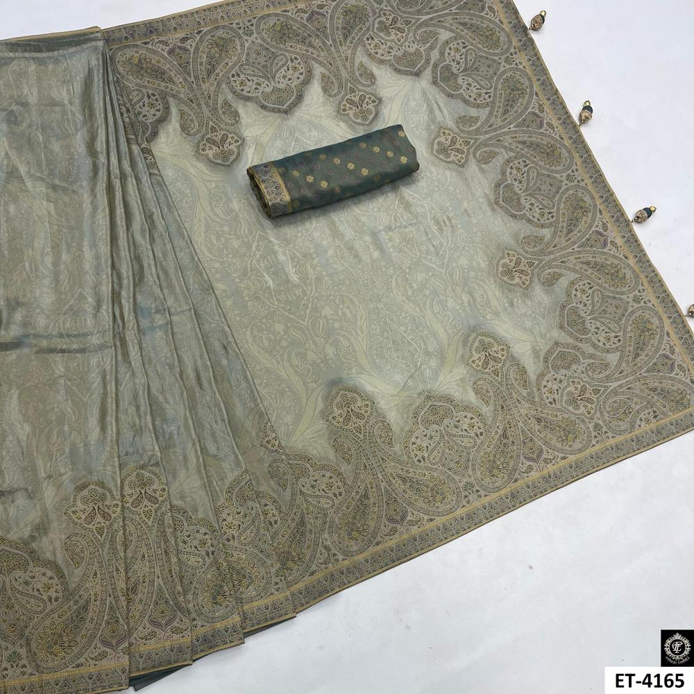 Wedding Saree - Color: Light Sage Green