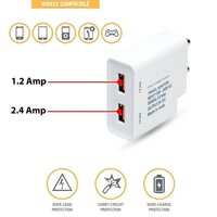2.4 Amp Mobile Charger with V8 Cable Fast & Safe Charging for Android Phones (C 020)