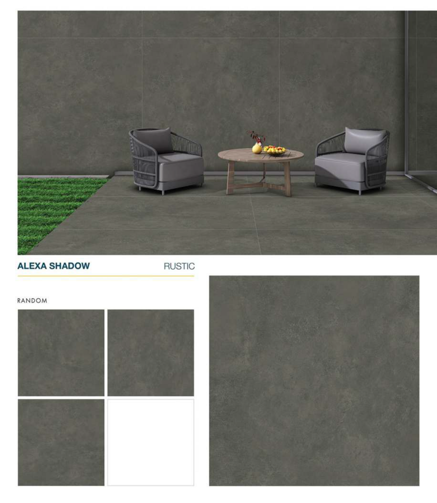 Slab floor tiles
