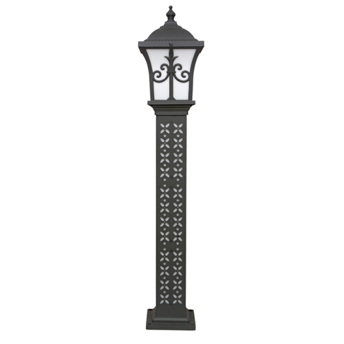 Flower Grey Bollard Light